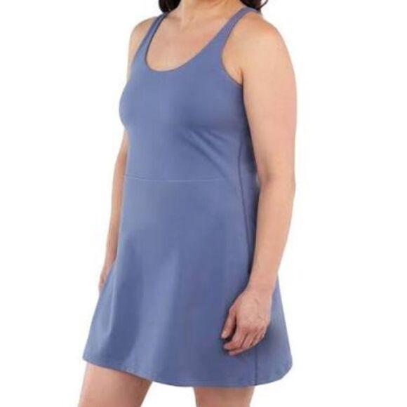 Elle Sport Dresses & Skirts - Elle Sport Blue Active Tank Dress Built In Bra Shorts Athleisure Medium